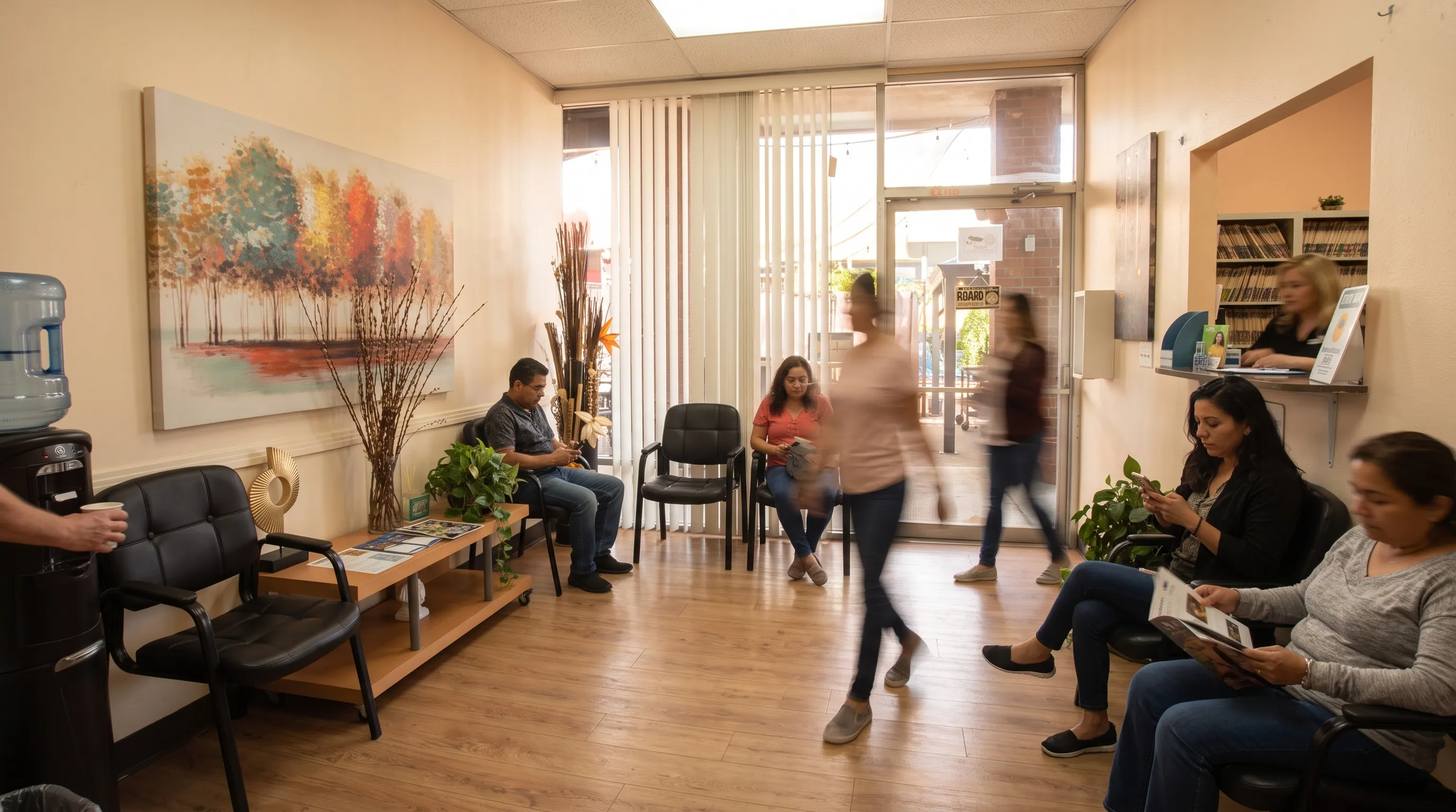 Modern dental studio waiting area