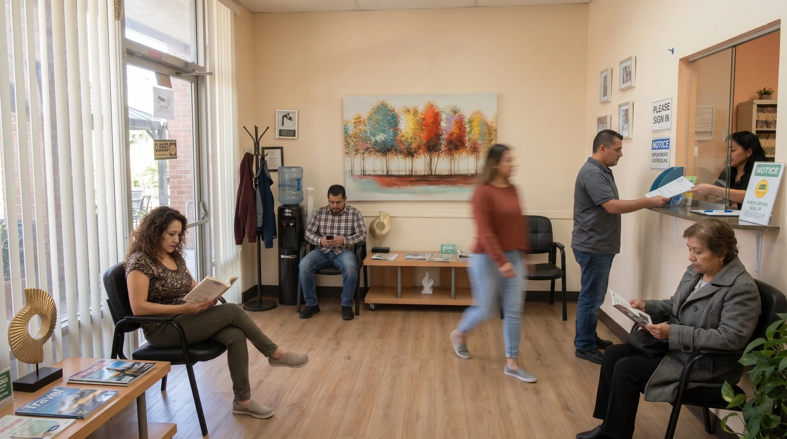Modern dental studio reception area